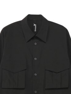 画像5: 【Ground Y  - グラウンドワイ】100/2 Cotton Broad Flap Pocket Shirt / Black(シャツ/ブラック)  (5)