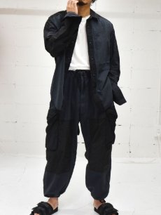 画像9: 50%OFF【NEMEN - ネーメン】Woven Tailored Fit Classic Sipped Shirt MF / Black (シャツ/ブラック) (9)