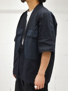 画像2: 60%OFF【NEMEN - ネーメン】Woven S/S Cargo Kimono MF / Black (シャツ/ブラック) (2)