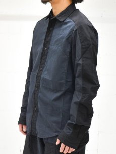画像2: 50%OFF【NEMEN - ネーメン】Woven Tailored Fit Classic Sipped Shirt MF / Black (シャツ/ブラック) (2)