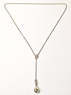 画像2: 送料無料【ANN DEMEULEMEESTER - アン ドゥムルメステール】Silver necklace with drop pendant / Silver (ネックレス/シルバー) (2)