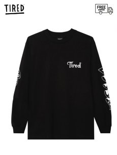 画像1: 【TIRED - タイレッド 】AS HELL LS TEE /Black (Tシャツ/ブラック) (1)
