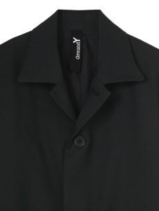画像3: 【Ground Y  - グラウンドワイ】T/W gabardine Three-quarter sleeve big shirt jacket / Black ( ジャケット/ブラック)  (3)