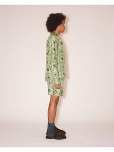 画像3: 30%OFF【NANUSHKA - ナヌーシュカ】DUCO Twill-silk shirt / Green Totem (シャツ/グリーン) (3)