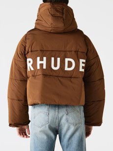 画像4: 送料無料【RHUDE - ルード】Rhude Logo Puffer Jacket / BROWN (ダウンジャケット/ブラウン) (4)