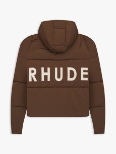 画像2: 送料無料【RHUDE - ルード】Rhude Logo Puffer Jacket / BROWN (ダウンジャケット/ブラウン) (2)
