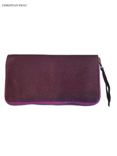画像1: 送料無料【Christian Peau - クリスチャンポー】B004 Wallet "Lizard Leather" / Purple(ウォレット/パープル) (1)