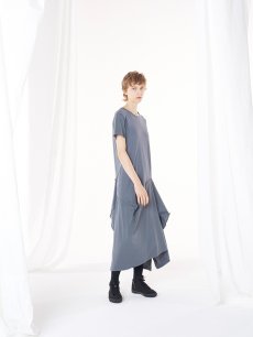 画像9: 送料無料【Ground Y  - グラウンドワイ】30/Cotton Jersey Square Design T-Dress / Blue Grey(シャツ/ブルーグレー)  (9)