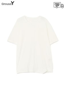 画像1: 送料無料【Ground Y  - グラウンドワイ】30/Cotton Jersey Left Onion T-Shirt / OFF WHITE (シャツ/ オフホワイト)  (1)