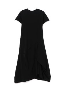 画像2: 送料無料【Ground Y  - グラウンドワイ】30/Cotton Jersey Square Design T-Dress / Black(シャツ/ブラック)  (2)