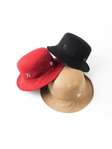 画像2: 送料無料【Y's - ワイズ】Y's x New Era BUCKET-01 LOGO HAT / Cardinal Red (ハット/レッド) (2)