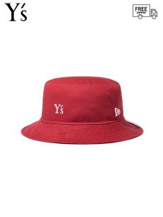 画像1: 送料無料【Y's - ワイズ】Y's x New Era BUCKET-01 LOGO HAT / Cardinal Red (ハット/レッド) (1)