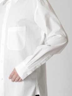 画像4: 送料無料【Y's - ワイズ】COTTON BROADCLOTH DOUBLE COLLAR SHIRT / WHITE(シャツ/ホワイト) (4)