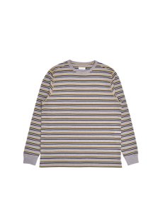 画像2: 送料無料【POP TRADING COMPANY - ポップ　トレーディング　カンパニー】Pop Striped Longsleeve T-Shirt /  Drizzle ( Tシャツ/ドリズル) (2)