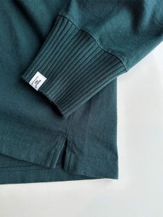画像5: 送料無料【Perfect ribs® - パーフェクトリブス】High Neck Side Slit  Long Sleeve T Shirts / Charcoal Green (Tシャツ/チャコールグリーン) (5)