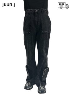 画像1: 送料無料【Juun.J -  ジュン ジー】Pocket Detailed Denim Pants / BLACK (パンツ/ブラック) (1)