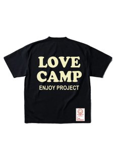 画像2: 送料無料【Perfect ribs® × ALM -パーフェクトリブス × ア ラブ ムーブメント】"LOVE CAMP" Basic Short Sleeve T Shirt / Black(Tシャツ/ブラック) (2)