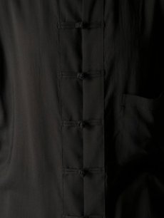 画像7: 送料無料【Yohji Yamamoto POUR HOMME - ヨウジヤマモト プールオム】CM CELLULOSE LAWN M-BUTTON KNOT B / BLK (シャツ/ブラック)  (7)