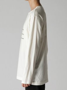 画像4: 送料無料【Yohji Yamamoto POUR HOMME - ヨウジヤマモト プールオム】30/- COMBED SINGLE JERSEY PT LONG SLEEVE/ WHITE(Tシャツ/ホワイト) (4)