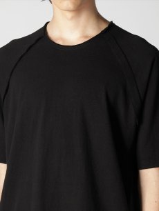 画像6: 送料無料【Yohji Yamamoto POUR HOMME - ヨウジヤマモト プールオム】19/-COTTON SLUB SINGLE JERSEY REVERSED SEAM RAGLAN SHORT SLEEVE T / BLACK(Tシャツ/ブラック) (6)