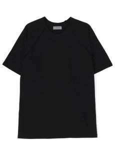 画像2: 送料無料【Yohji Yamamoto POUR HOMME - ヨウジヤマモト プールオム】19/-COTTON SLUB SINGLE JERSEY REVERSED SEAM RAGLAN SHORT SLEEVE T / BLACK(Tシャツ/ブラック) (2)