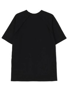 画像3: 送料無料【Yohji Yamamoto POUR HOMME - ヨウジヤマモト プールオム】19/-COTTON SLUB SINGLE JERSEY REVERSED SEAM RAGLAN SHORT SLEEVE T / BLACK(Tシャツ/ブラック) (3)