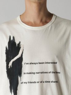 画像6: 送料無料【Yohji Yamamoto POUR HOMME - ヨウジヤマモト プールオム】30/- COMBED SINGLE JERSEY PT LONG SLEEVE/ WHITE(Tシャツ/ホワイト) (6)
