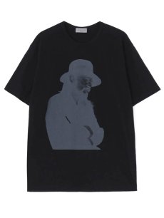 画像2: 送料無料【Yohji Yamamoto POUR HOMME - ヨウジヤマモト プールオム】30/- COMBED SINGLE J PIGMENT PT PT SHORT SLEEVE/ BLACK(Tシャツ/ブラック) (2)