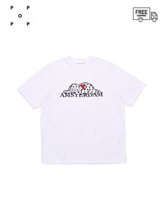 画像1: 送料無料【POP TRADING COMPANY - ポップ トレーディング カンパニー】pup amsterdam t-shirt / white ( Tシャツ/ホワイト) (1)