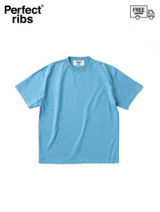 画像1: 送料無料【Perfect ribs® - パーフェクトリブス】Basic Short Sleeve T Shirts / Sax(Tシャツ/サックス) (1)
