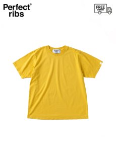 画像1: 送料無料【Perfect ribs® - パーフェクトリブス】Basic Short Sleeve T Shirts / Vintage Yellow(Tシャツ/イエロー) (1)
