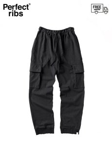 画像1: 送料無料【Perfect ribs® - パーフェクトリブス】Light Basic Cargo Pants / Vintage Black(パンツ/ブラック) (1)
