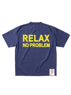 画像2: 送料無料【Perfect ribs® × ALM -パーフェクトリブス × ア ラブ ムーブメント】"RELAX NO PROBLEM"Basic Short Sleeve T Shirts /Vintage Navy(Tシャツ/ネイビー) (2)