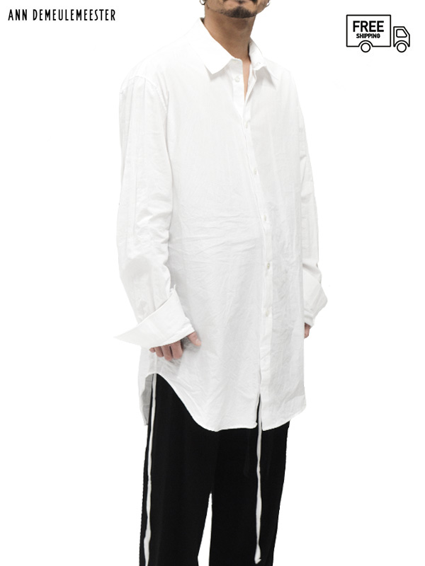 画像1: 50%OFF【ANN DEMEULEMEESTER - アン ドゥムルメステール】Do Slouchy Shirt / White (シャツ/ホワイト)  (1)