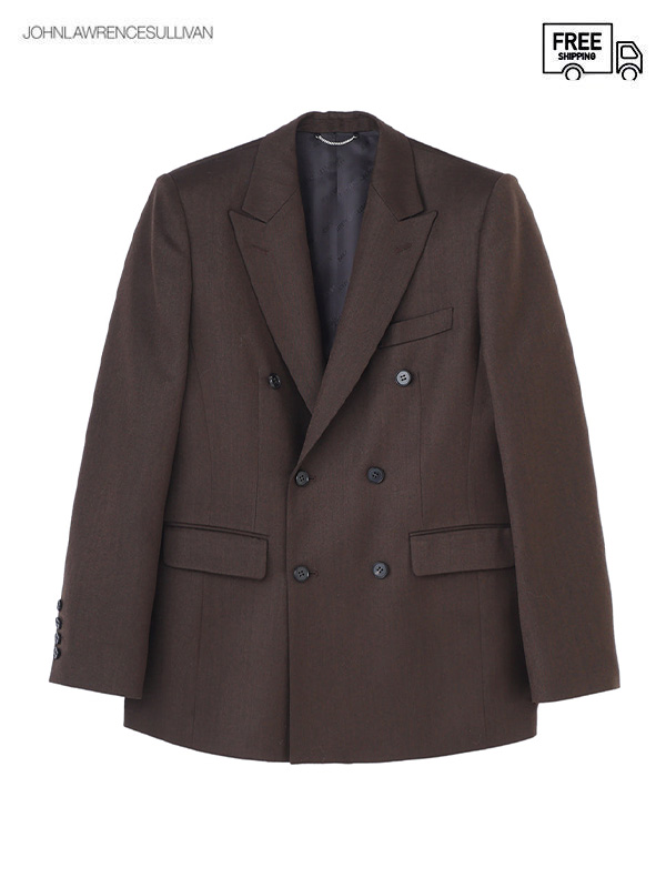 画像1: 送料無料【JOHN LAWRENCE SULLIVAN - ジョンローレンスサリバン】Wool side slit jacket / brown（ジャケット/ブラウン） (1)