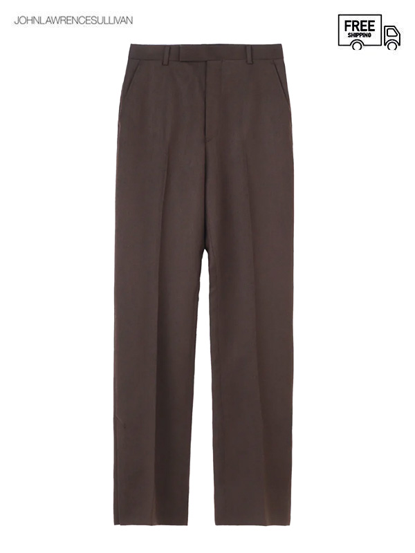 画像1: 送料無料【JOHN LAWRENCE SULLIVAN - ジョンローレンスサリバン】Womens Wool side vented trousers / Brown（パンツ/ブラウン ） (1)