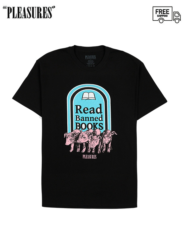 画像1: 送料無料【PLEASURES - プレジャーズ】BANNED BOOKS T-SHIRT / BLACK( Tシャツ/ブラック) (1)