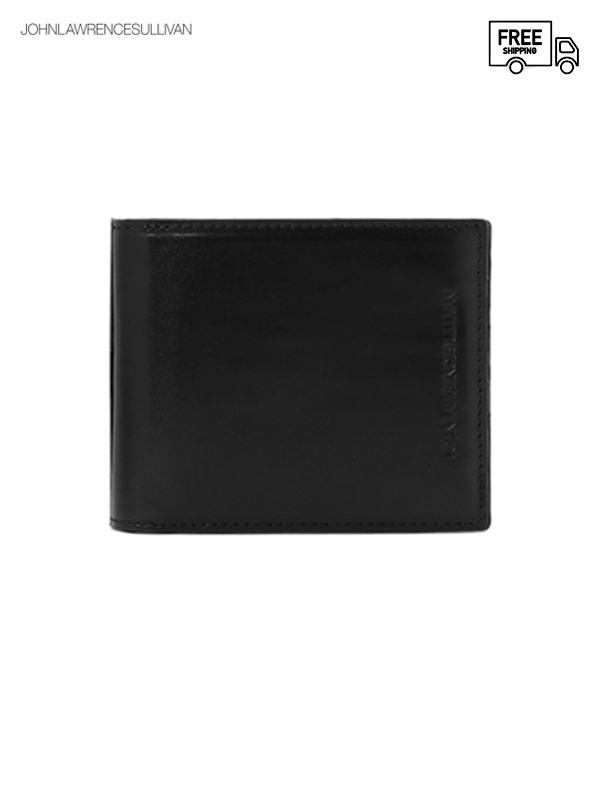 画像1: 送料無料【JOHN LAWRENCE SULLIVAN - ジョンローレンスサリバン】Leather bi-fold wallet / BLACK （財布/ブラック） (1)