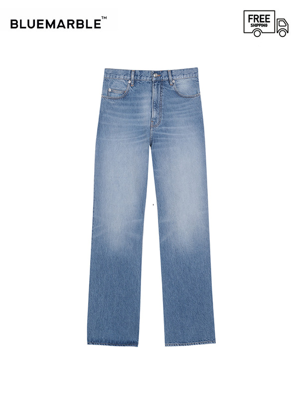 画像1: 送料無料【BLUE MARBLE-ブルーマーブル 】Washed bootcut denim jeans / BLUE (パンツ/ブルー) (1)