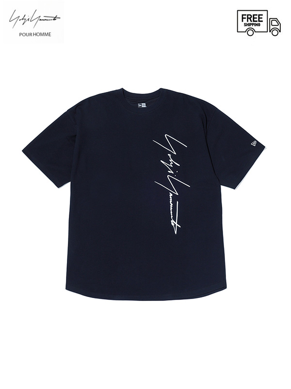 画像1: 送料無料【Yohji Yamamoto POUR HOMME - ヨウジヤマモト プールオム】Yohji Yamamoto x NEW ERA OVERSIZED PERFORMANCE TEE / BLACK (Tシャツ/ブラック) (1)