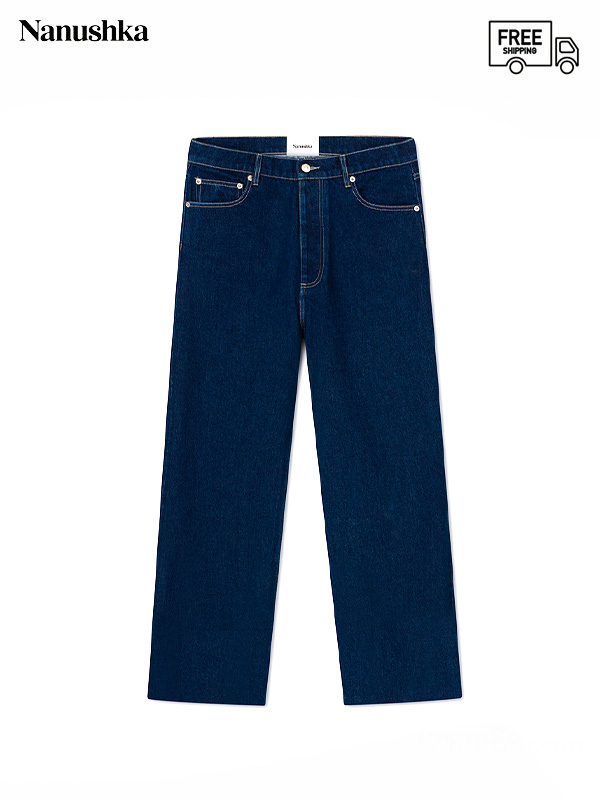 画像1: 送料無料【NANUSHKA - ナヌーシュカ】"JAKO" Relaxed denim trousers / Eco indigo (パンツ/エコインディゴ) (1)