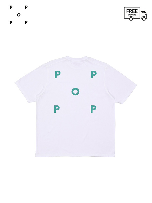 画像1: 送料無料【POP TRADING COMPANY - ポップ トレーディング カンパニー】Logo t-shirt / white (Tシャツ/ホワイト) (1)