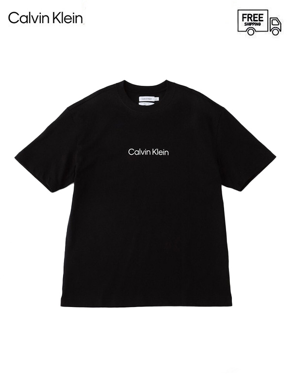 送料無料【Calvin Klein - カルバンクライン】SS STANDERD LOGO TEE / BLACK (Tシャツ/ブラック)